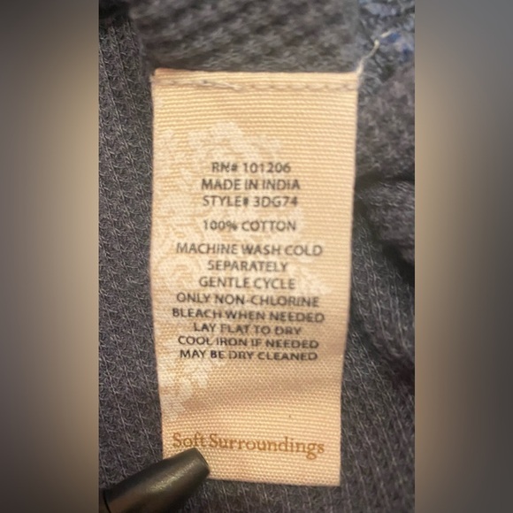 Soft Surroundings Darby Pullover Blue Size Petite XS - Picture 5 of 6